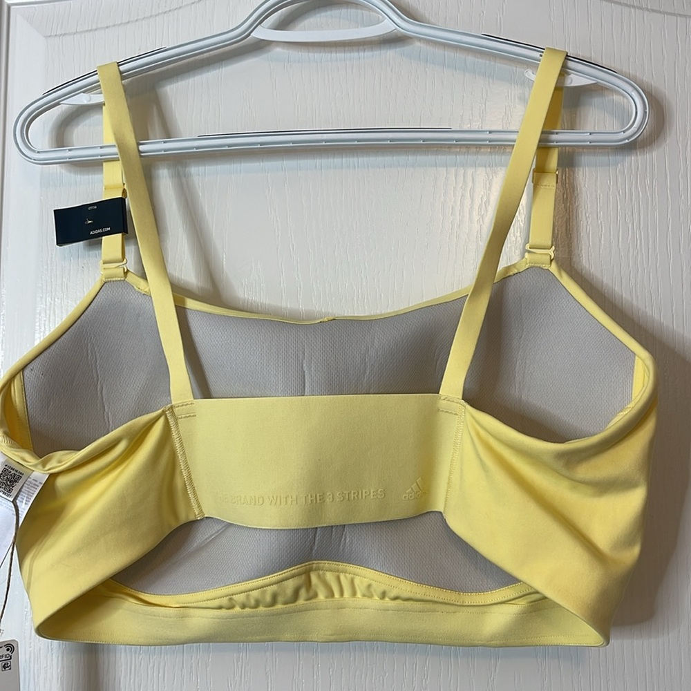 Adidas Yoga Studio Light Support Training Sports Bra Yellow Size 2X - Picture 11 of 16